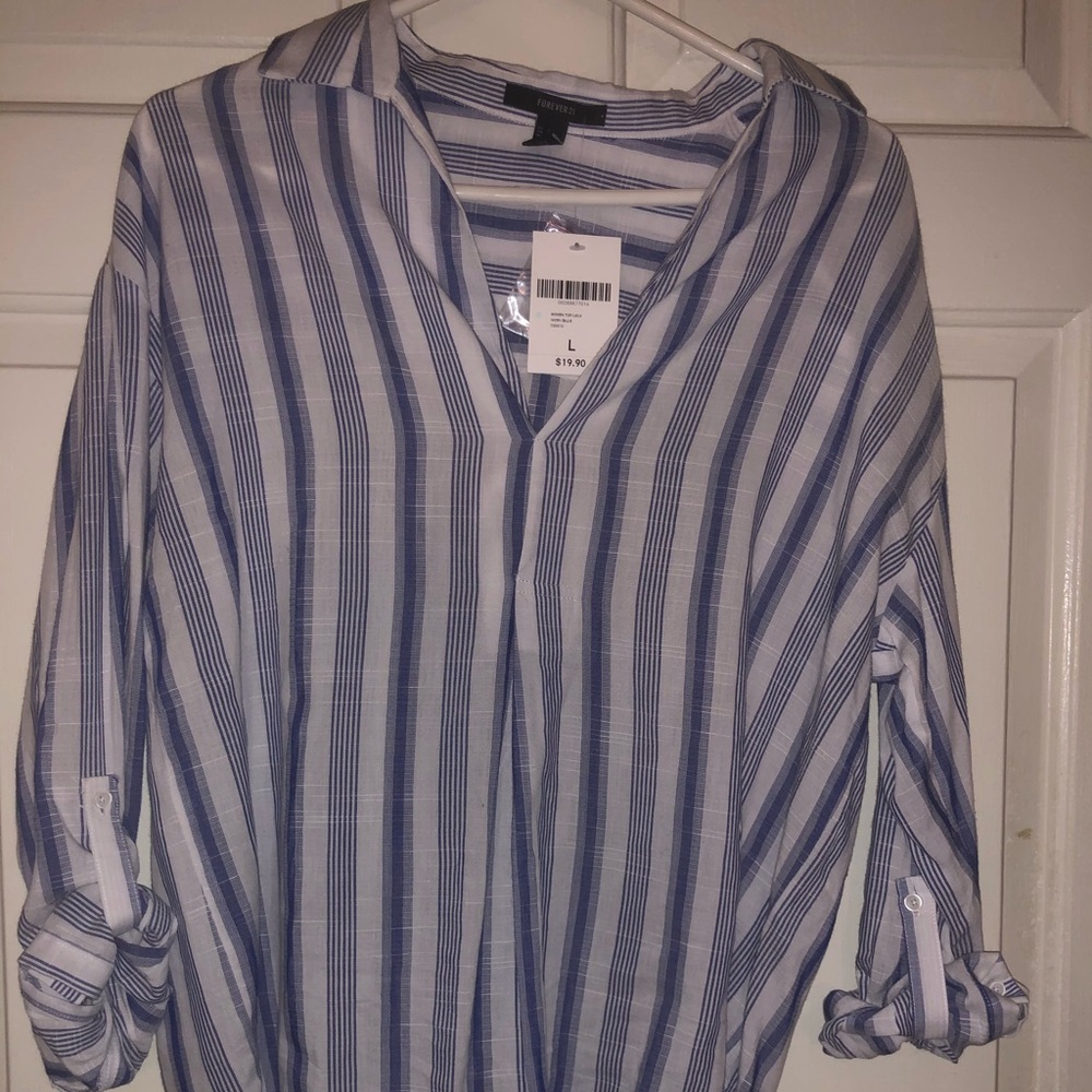 F21 Stripped Blouse